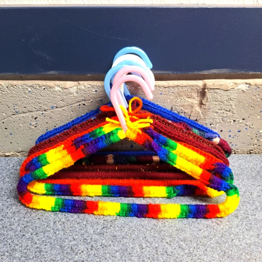 Handmade, Knitted Children's Hangers Bundle of 7
